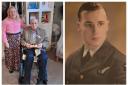 Geoff Bushell celebrates his 100th birthday with daughter Susan and when he served in the  RAF