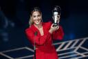 Mary Earps shows her silverware at the FIFA awards. Picture: PA Wire