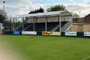 The roof has now been added to Warrington Town's new seated stand