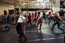 Andrew Polec and the cast in rehearsal (Picture: Specular)