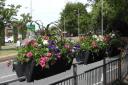 Hanging baskets in Wilmslow this summer