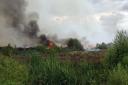 Firefighters tackle large peat bog fire at Lindow Moss