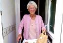 99 year-old Ada receives a food parcel from Age UK