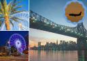 Top - clockwise: Orlando, New York, Atlanta (Manchester AIrport)