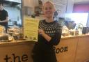 Angharad Snook of the Tea Room supports the free parking initiative