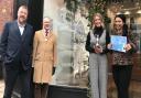 Ian Cass, Forum of Private Business, mayor Cllr Stewart Gardiner with winners Louise Clark and Lucy Quayle of Terence Clark Pictures: Sandra Curties