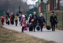 Ukraine refugees heading to Poland to escape their war-torn country Picture PA