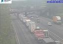 Drivers faced long delays on the M6 northbound in Cheshire following a crash Picture: Highways England