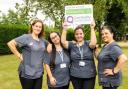 Care assistants at Carefound Home Care celebrate achieving 'outstanding' in a CQC inspection