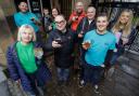 Volunteers behind Knutsford Beer Festival, front, from left, Sandra Curties, Paul Langley, David Morgan, back row, Kevin Jardine, Lewis Malloy, Rachel Bishop, Andrew Mallow, Colin Kemshead and Zoe Fogg