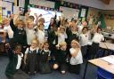 Children at St Vincent's Catholic Primary School celebrate their 'good' Ofsted inspection