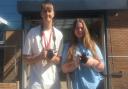 Student photographers Sam Lord and Lillie-Mae Bessant