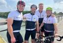 Cyclists Johnathan Spencer, Sean Harper, Tom Healey and Nick Stone complete a gruelling four day challenge and raise £10,000 for East Cheshire Hospice