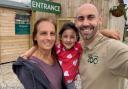 Melissa and Ben Mews and daughter Sapphira, five, welcome families to an open day at their community zoo