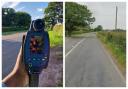 Police officers clocked one driver speeding at 67mph on Mereside Road in Knutsford where the limit is 30mph