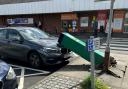 Damage caused to a BMW after a car park pay and display ticket machine landed on its bonnet