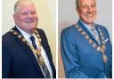 Knutsford's new mayor Cllr Colin Banks, left, was installed by outgoing mayor Cllr Peter Coan