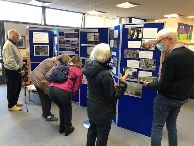 Visitors to the photo archive