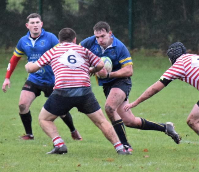 Knutsford Rugby Club seconds on their way to a big win against Manchester. Picture: Tony Evans