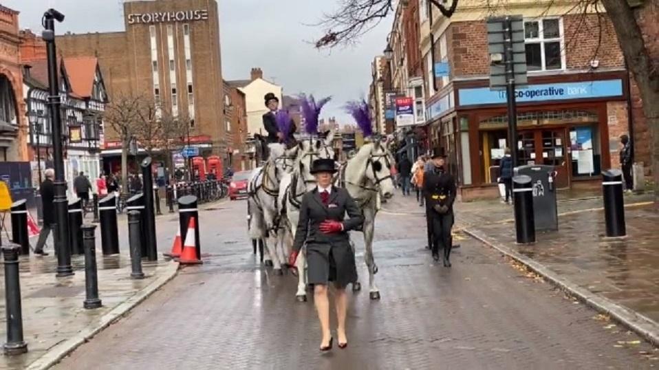 The funeral of Michelle Jennings was held on October 30, 2020, which included a horse-drawn procession through Chester city centre.