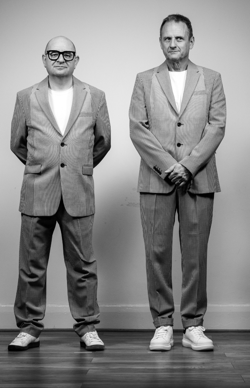 Paul Langley and Mark Radcliffe as the duo Une