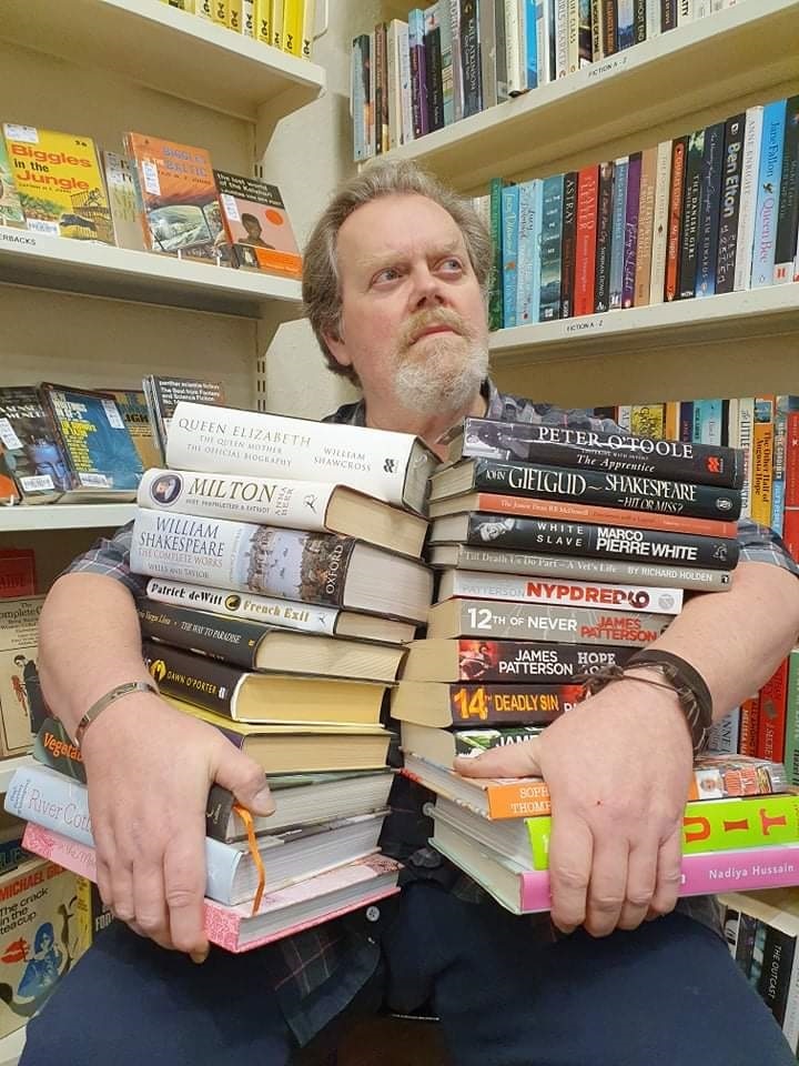 Passionate writer Tim Olsen, who runs the Oxfam bookshop on Princess Street