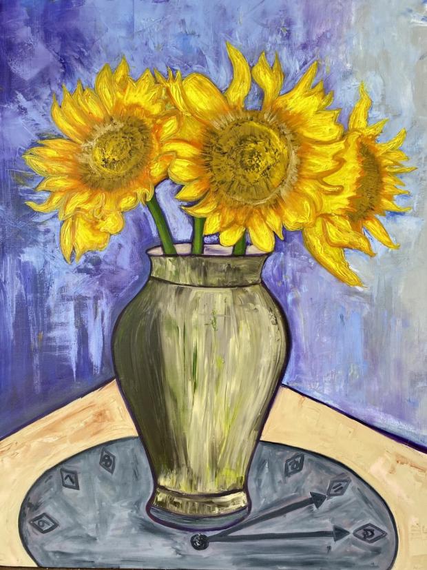 Knutsford Guardian: Sunflowers and Shadows, one of Louise's paintings