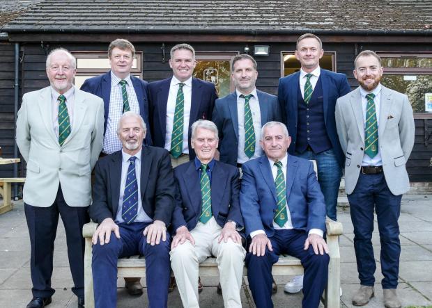 Knutsford Guardian: Standing (L to R): Rob Ashley (90-93), Andy Hodgson (95-97), Nigel Muirhead (98-07), Andy Bones (08-09), Toby Drummond (10-17), Jimmy Lomas (18-22); seated (L to R):Brian Coutts (83-84, 94), David Addenbrook (85-87), Alan Stimpson (88-89)