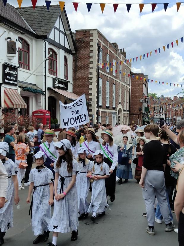 Knutsford Guardian: The Suffragettes were among many historic characters featured in the festival