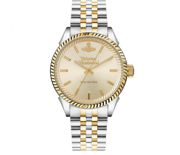 Knutsford Guardian: Vivienne Westwood Seymour Steel and Gold Plated Men's Watch. Credit: Beaverbrooks