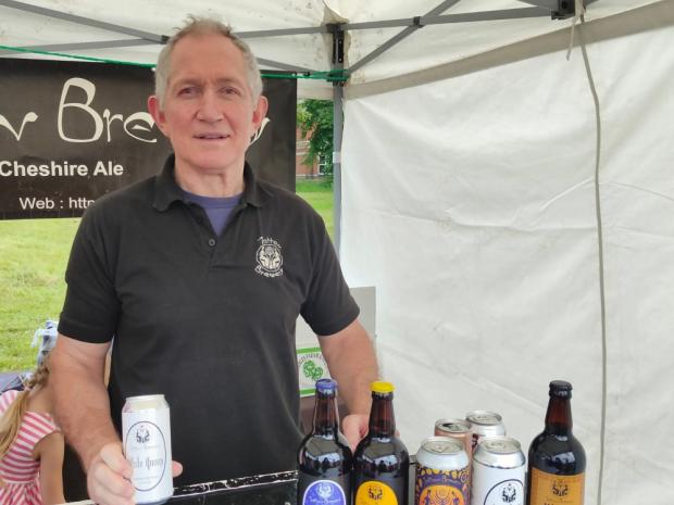 Knutsford Guardian: Gregg Sawyer owner of Tatton Brewery serves White Queen, a special beer brewed for Prince William and Kate Middleton's wedding