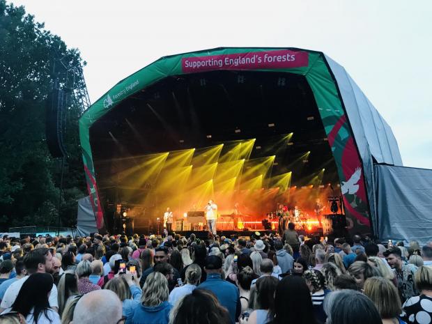 Knutsford Guardian: Rag 'n' Bone Man on stage at Forest Live 2022 in Delamere