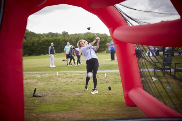 Knutsford Guardian: Carly Booth joined in on the Long Drive competition