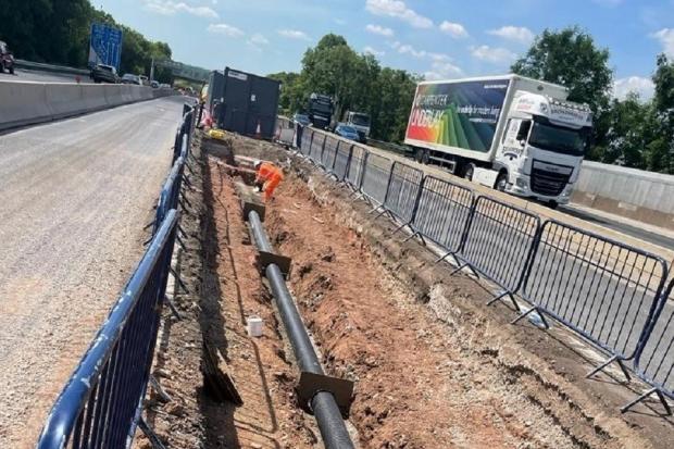 Knutsford Guardian: The third and final main construction phase of the project began in May with work currently taking place to install new drainage and a concrete safety barrier in the central reservation