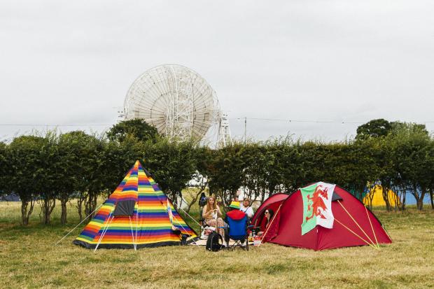 Knutsford Guardian: The early arrivals grabbed the best camping spots with stunning views of the Lovell telescope