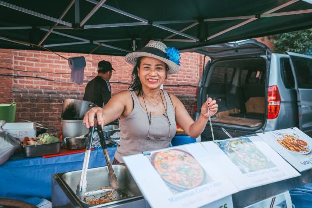 Knutsford Guardian: Thai food was served at the street food market 