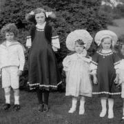 Group of children around 1910, one of the photographs from Holmes Chapel's new digital archive