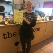 Angharad Snook of the Tea Room supports the free parking initiative