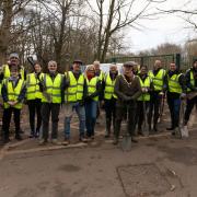 Knutsford mayor Cllr Stewart Leather joins volunteers to plant 600 new trees