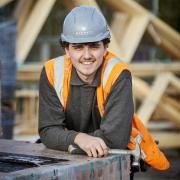 Apprentice joiner Joseph Little hopes to become self employed