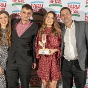Jenna Scott marketing manager, Dan Gibson head chef, Kathryn Mitchell director and Paul Couper sous chef UK's Farm Shop Cafe of the Year award