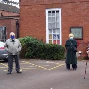 Residents battling to save Knutsford & District War Memorial gather in silence to remember the fallen