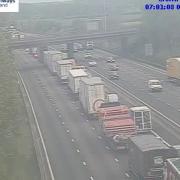 Drivers faced long delays on the M6 northbound in Cheshire following a crash Picture: Highways England