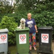 Amanda Iremonger and rescue dog Rosie supporting the 20s Plenty campaign