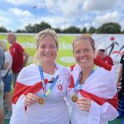 Alderley Edge masters players Rebecca Ward and Sarah Hopkin helped England to World Cup and Four Nations victories