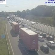 A crash on the M6 has closed two lanes of the M6 southbound Picture: Highways England