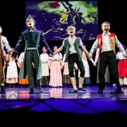 Soloists , from left, Thomas Ryan, Flynn Barnes, George Roberts, Rohan Clemens, Jack Sherran and Lucca Muscatelli  performing Les Miserables in the West End