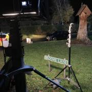 TV crews filming in Lower Peover for the Sky drama series Cobra