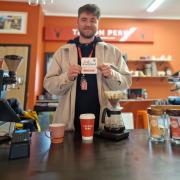 Nick Smithers atTatton Perk coffee shop which will be showcasing V60 brew methods and offering samples