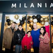 Chris Davy, Marcello, Sophia, Kim Woodburn and Lisa at the celebration launch of Melania Boutique